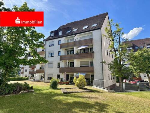 Rückansicht - Gepflegte 2 Zi-ETW inkl. TG-Stellplatz - ruhige Lage nähe OF-Zentrum!