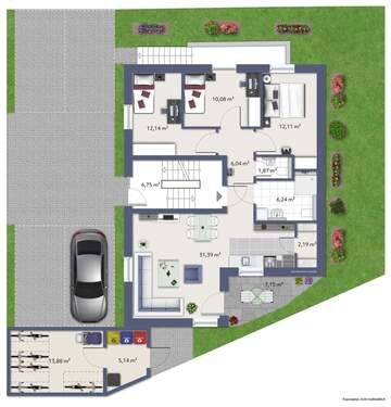 Erdgeschosswohnung mit Garten - 