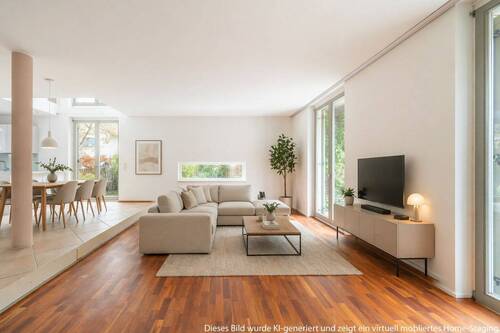 Wohn- und Essbereich - Möblierungsvorschlag - 6 Zimmer Doppelhaushälfte in Utting