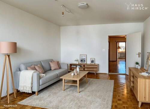 Wohnzimmer eingerichtet - 3 Zimmer Etagenwohnung in München