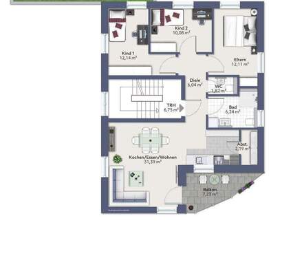 4 Zimmer Wohnung OG - 