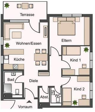 EG, Wohnung 3 - 