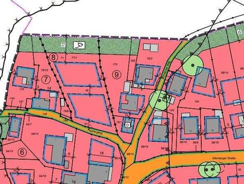 Ausschnitt der Baufenster - 