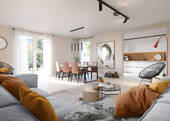 Bungalow-108-Wohnzimmer - Bungalow mit 108,00 m&sup2; in Bielefeld zum Kaufen