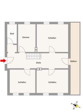 Bauernhaus Altbau OG - 