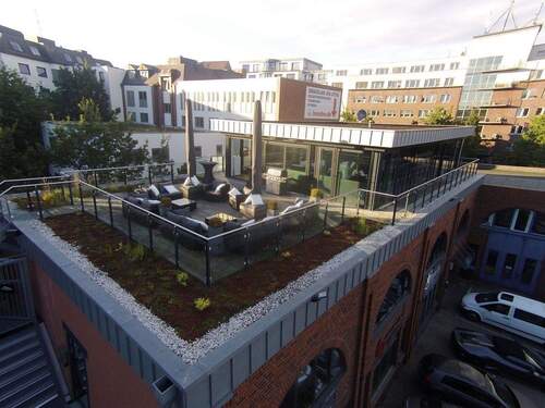 Dachterrasse-Drohne - Büro in Hamburg zur Miete