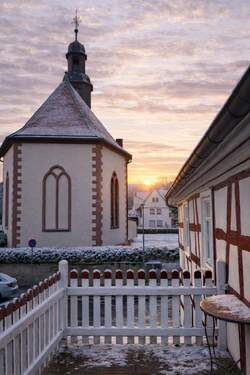 Blick vom Balkon des Fachwerkhauses - 
