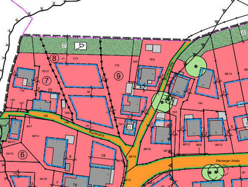 Ausschnitt der Baufenster - 