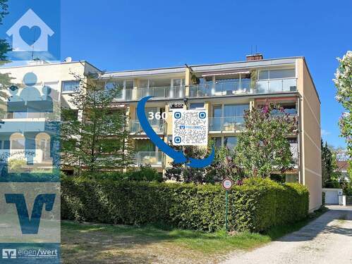 Außenansicht des Mehrfamilienhauses in Laim - Vielseitige 3,5-Zi.-DG-Wohnung mit Renovierungsbedarf und zwei Balkonen