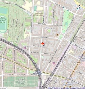 Lageplan - 3 Zimmer Etagenwohnung in Dresden