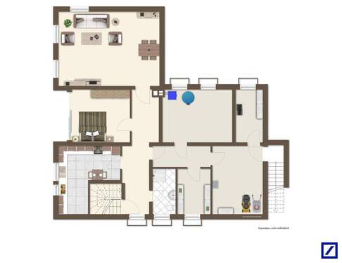 Kellergeschoss Beispiel möbliert - 