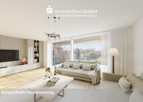 Wohnzimmer - 6 Zimmer Doppelhaushälfte in Münster