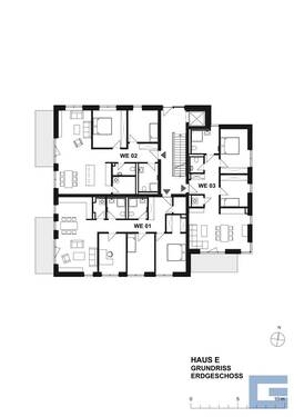 Geschossplan - Haus E - Erdgeschoss - 4 Zimmer Etagenwohnung zum Kaufen in Heikendorf
