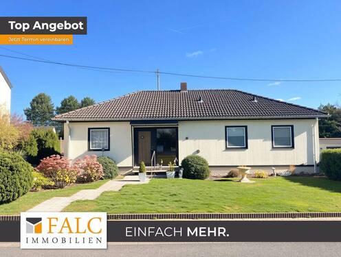 Außenansicht - Sonniger Bungalow mit Terrasse, Vollkeller & Garage - viel Platz zum Wohnen!