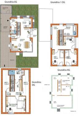Grundriss Gesamt - AIGNER - Modernes Einfamilienhaus mit hoher Energieeffizienz für die ganze Familie
