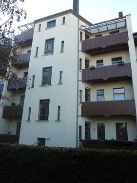 Hausansicht Rückseite - Etagenwohnung mit 60,00 m&sup2; in Leipzig zur Miete