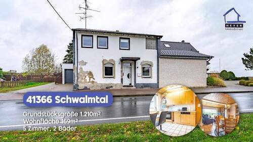 Frontansicht mit Garage - #Rechtsseitig angebautes Zweifamilienhaus in ländlichem Ambiente