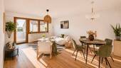 Wohnzimmer - Charmante 3-Zimmer-Wohnung in gepflegtem Mehrfamilienhaus mit Balkon