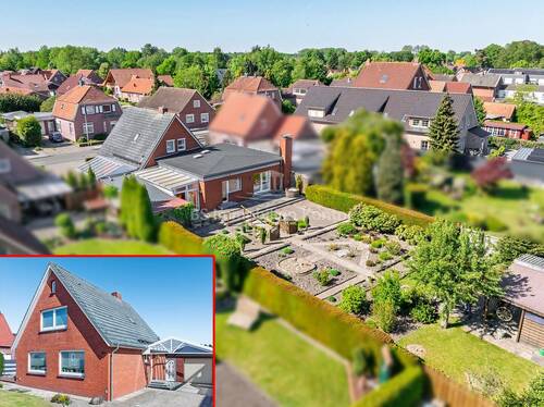 01 - Gepfl. EFH mit Garage und großzügigem Grundstück in zentraler Lage von Weener