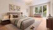 Schlafzimmer - Staging - 6 Zimmer Doppelhaushälfte in München