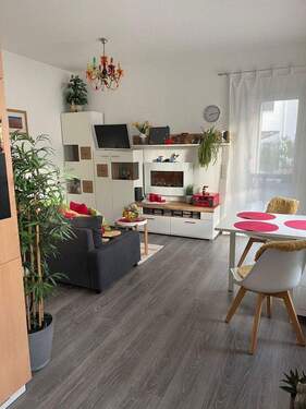 Wohnbereich - Barrierefreies Wohnen ab 60 - moderne 2-Zimmer-Wohnung mit Terrasse & AWO-Betreuung in Rußheim