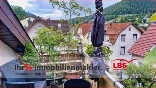 Balkon - 3 Zimmer Etagenwohnung zum Kaufen in Bad Wildbad