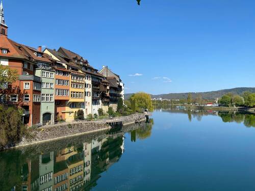 Blick von Rheinbrücke Laufenburg (Baden) - 