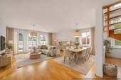 Wohn-Esszimmer Einrichtungsbeispiel - 3 Zimmer Etagenwohnung in München