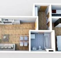 helle 2-Raum-Wohnung mit Balkon und Tiefgaragenstellplatz - Waldheim