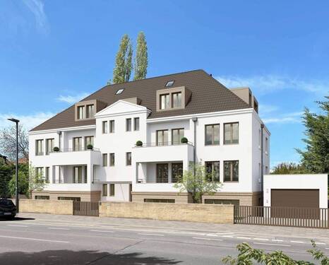 Strassenansicht.jpg - In Uni- Nähe, ansprechend und barrierefrei, 4 - Zi.- Wohnung mit großer Terrasse und TG- Stellplatz