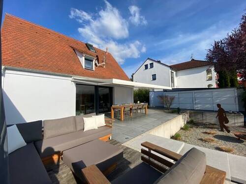 Terrasse Blick von der Lounge - 