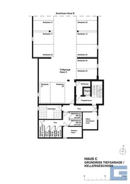 Geschossplan - Haus C - Kellergeschoss - 