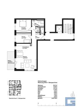 Haus C - Wohnung 24 - 1. Obergeschoss - 
