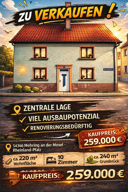 Expose Startbild - Mehring a.d. Mosel - Handwerker aufgepasst - zentral gelegenes DoppelhausReiheneckhaus mit Ausbaupotential