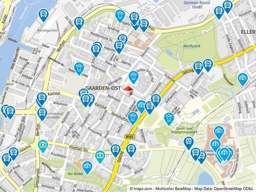 Lage - Etagenwohnung mit 45,00 m&sup2; in Kiel zur Miete