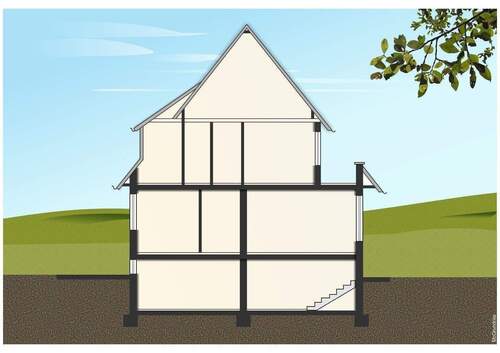 Schnitt Gebäude.jpg - Doppelhaushälfte mit 140,00 m&sup2; in Reinbek zum Kaufen