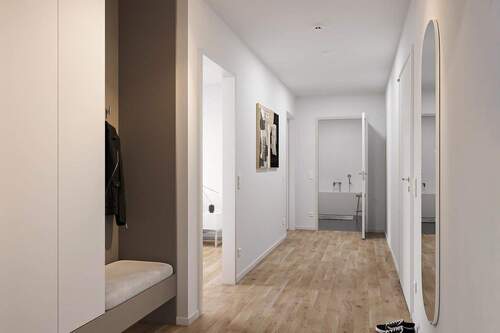 Flur - Etagenwohnung mit 76,70 m&sup2; in Erlangen zur Miete