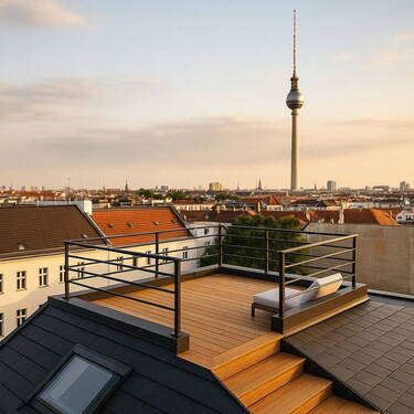 Simulation Aufdach-Terrasse - 