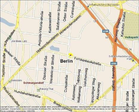 Kartenausschnitt - 3 Zimmer Etagenwohnung zur Miete in Berlin