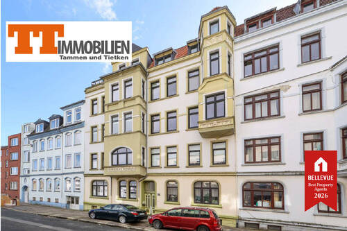 Außenansicht - TT bietet an: Stilvolle Altbauwohnung mit Balkon nahe Kurpark und Wasserturm - Gründerzeitcharme in Wilhelmshaven-Tonndeich!
