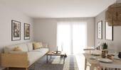 Im Wohnzimmer kommt Ihre Familie zusammen - Barrierefreies Wohnen mit Balkon
