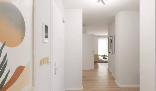 Der Flur bietet Raum für Garderobe und Schuhe - 3 Zimmer Etagenwohnung zum Kaufen in Düsseldorf
