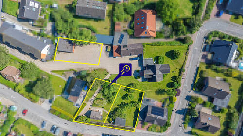 Grundstück und weitere Grundstücke (nicht maßstabsgetreu) - 