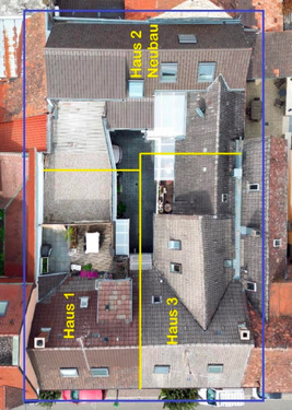 Ansicht von oben - 2 Zimmer Mehrfamilienhaus, Wohnhaus in Müllheim