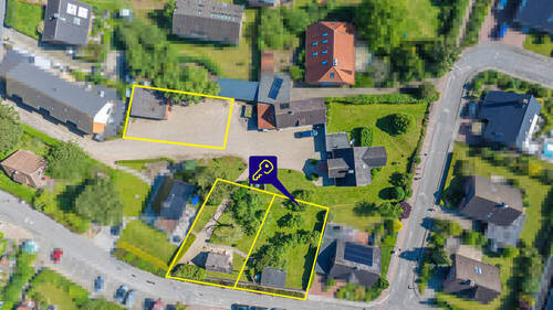 Grundstück und weitere Grundstücke (nicht maßstabsgetreu) - 