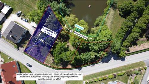 Draufsicht GS C-blau - Grundstück zum Kaufen in Haundorf