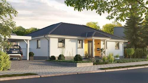 Winkelbungalow-108-ueberdachte-Vordach-1.jpg - Stilvoll um jede Ecke - 415.000,00&nbsp;EUR Kaufpreis, ca.&nbsp; 108,00&nbsp;m&sup2;&nbsp;Wohnfl&auml;che