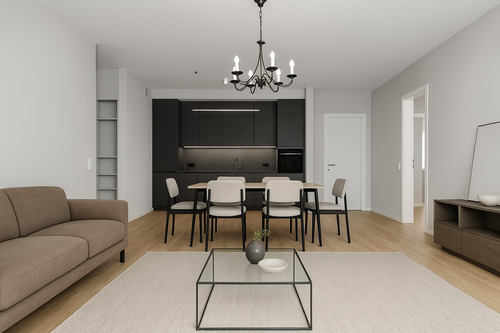 Wohn- und Essbereich - LETZTE EINHEITEN - 4 Zimmer, 3 Bäder - Effizienz A+ Neubau bezugsfertig & provisionsfrei – idealer Schnitt & hochwertige Ausstattung in Schöneberg