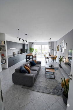 Wohnzimmer - Wohnbeispiel - Barrierefreie 3-Zimmer EG-Wohnung mit Garten & Terrasse 