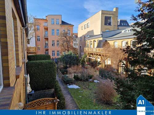 Hofansicht H7WE 15 - Zentral wohnen in Giebichenstein: Charmante 3-Zimmer-Wohnung mit idyllischem Innenhof und Stellplatz